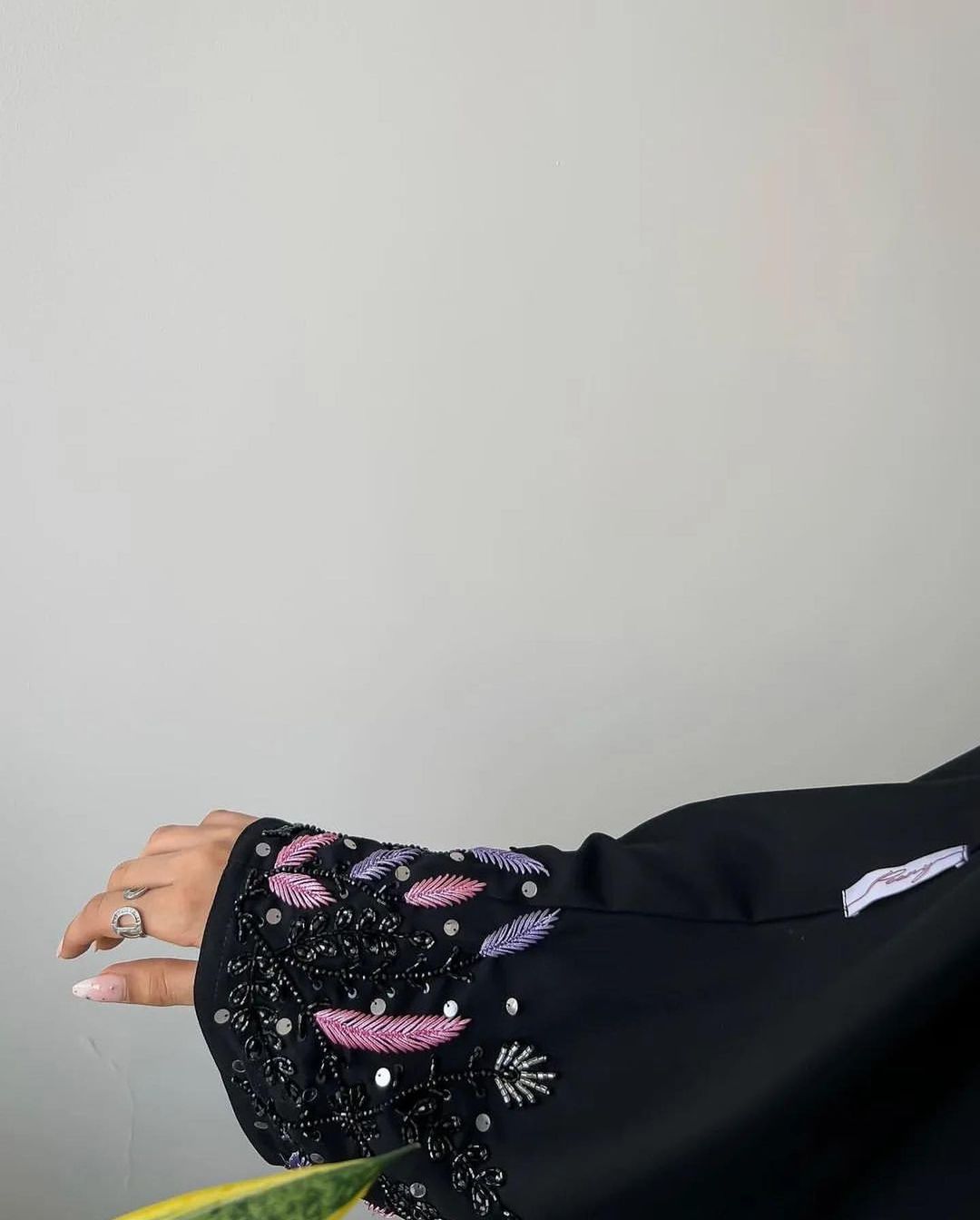Beautiful shaded handwork abaya