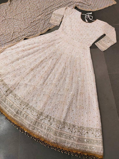 Embroidery gown