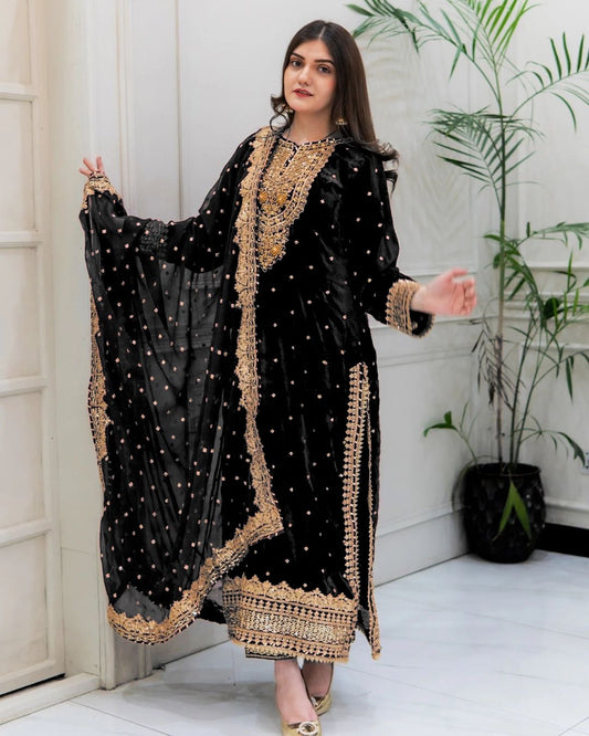 Viscose velvet suite