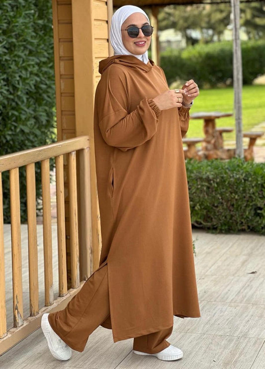 Long hoodie co ord set