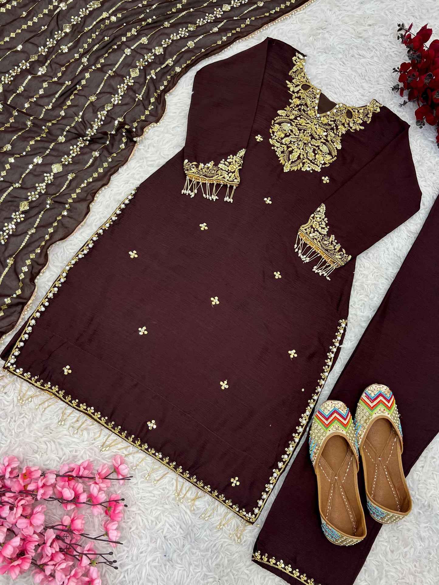 Embroidered Sequence Suit