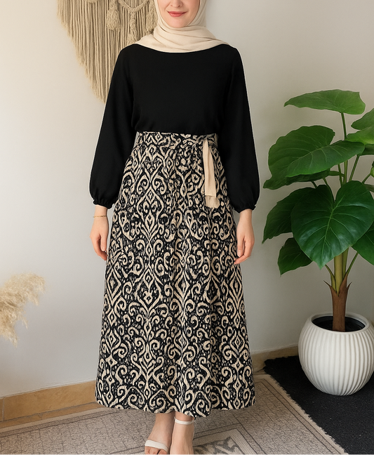 Top and skirt