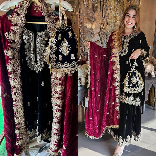 Viscos velvet sharara