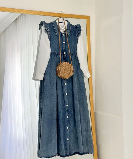 Denim romper and shirt