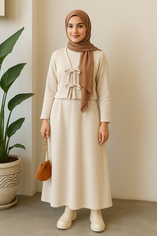 Rib shrug inner and skirt