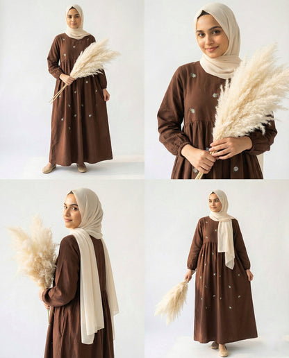Embroidery gown