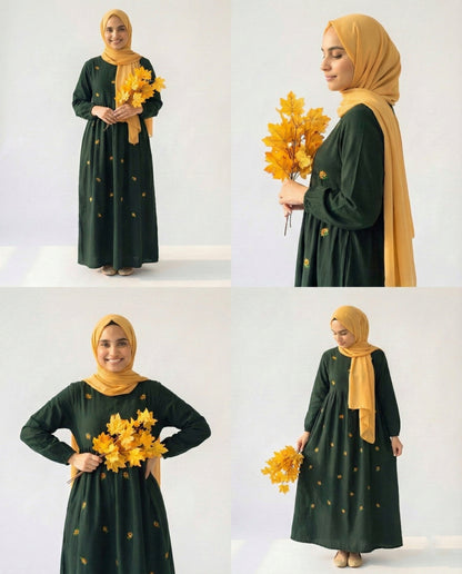 Embroidery gown