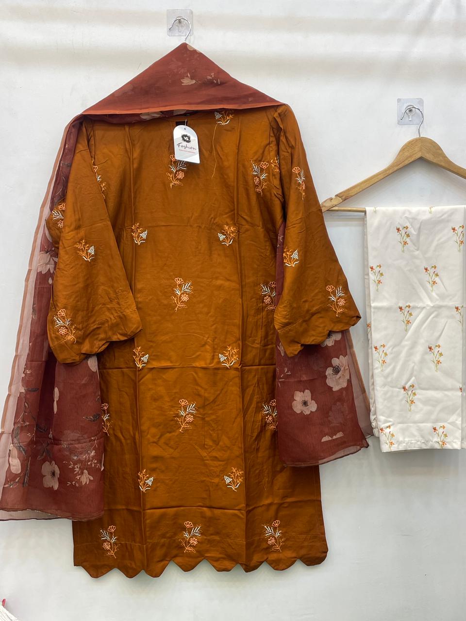 Embroidered kurti and palazzo