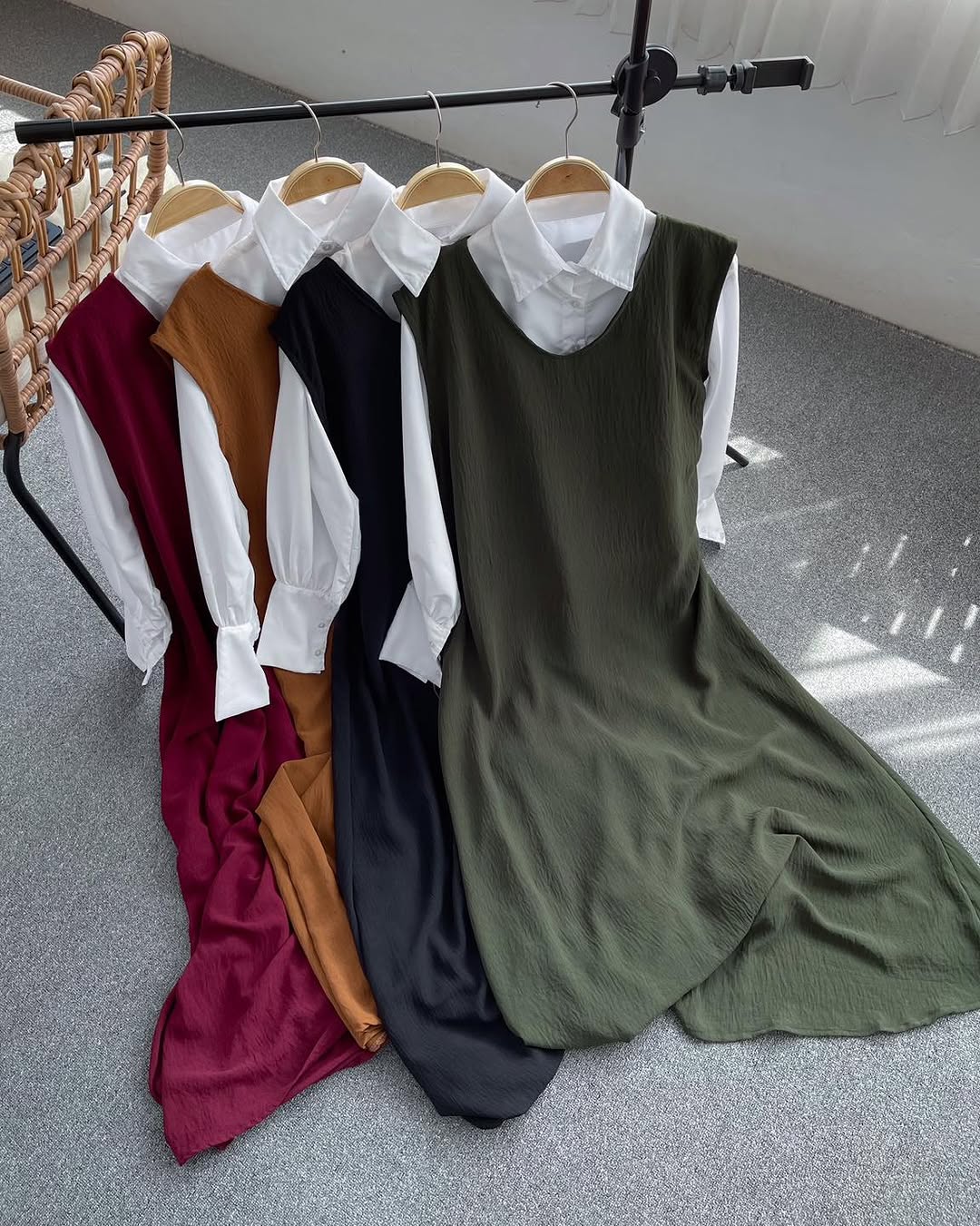 Shirt and pinafore