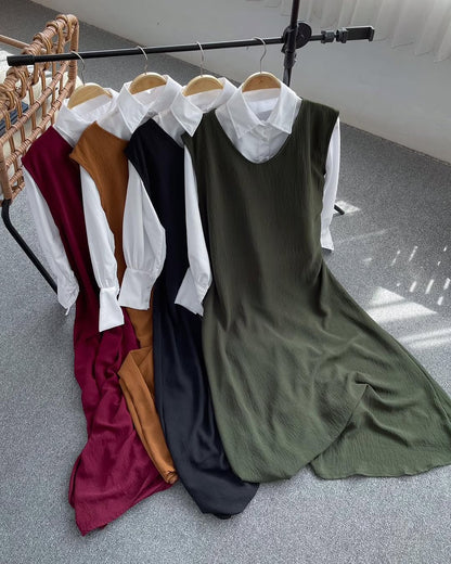 Shirt and pinafore