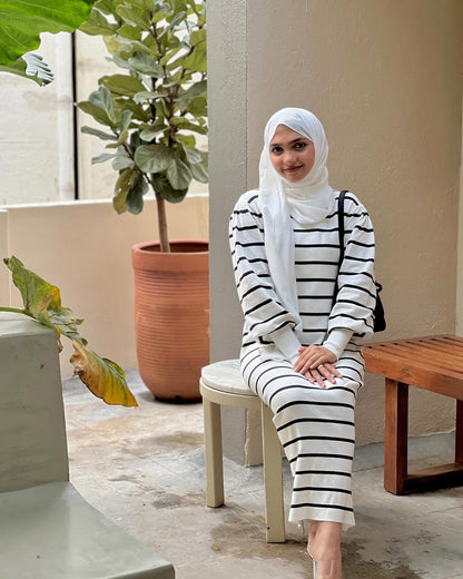 Stripes banyan gown